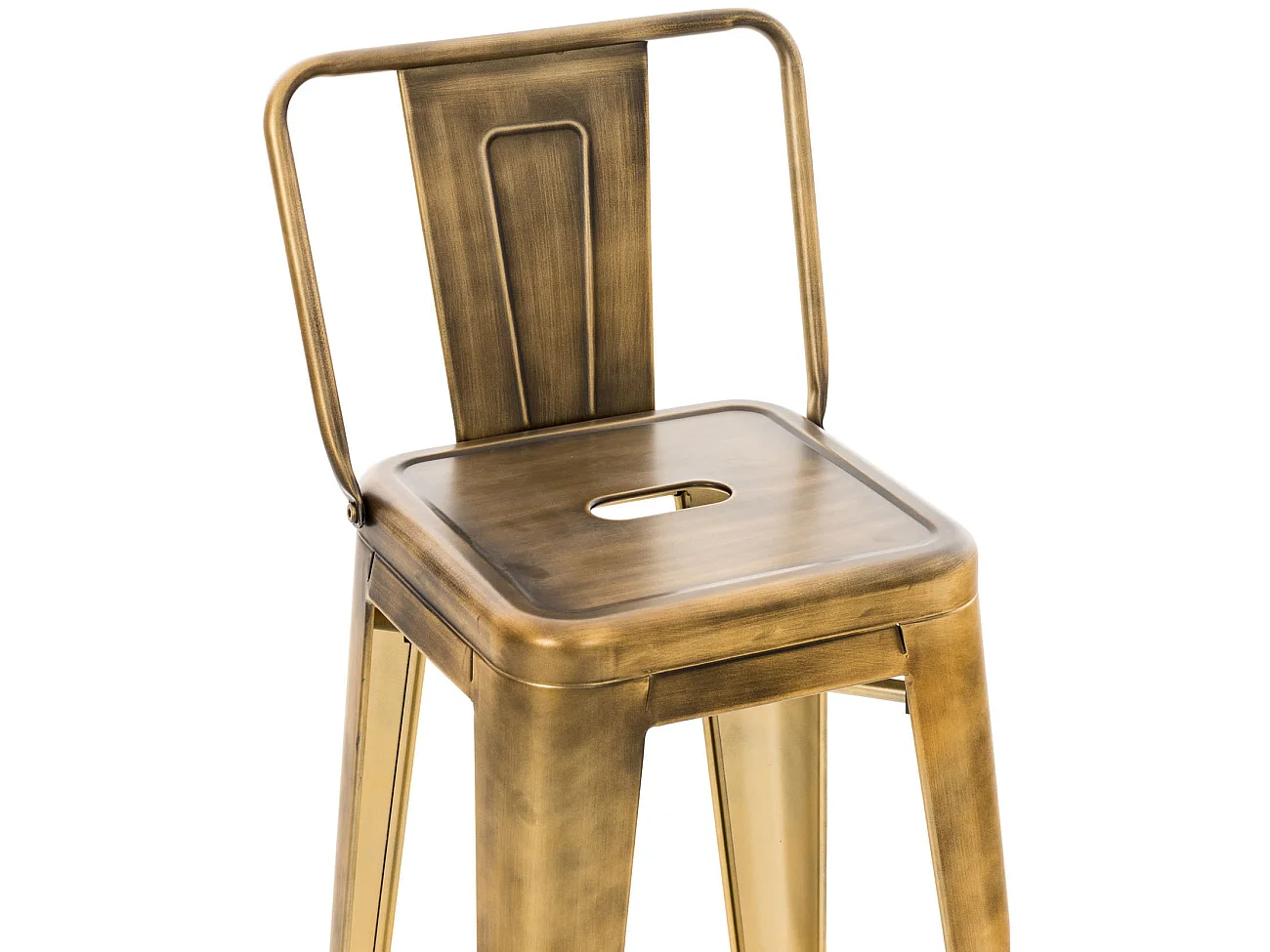 Lot de 2 tabourets métal argentée 44 x 43 x 96 cm TDB10134/2