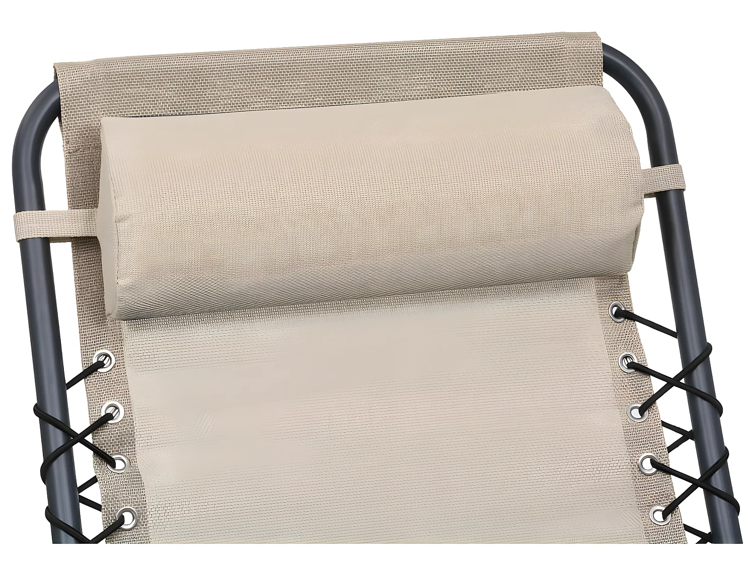 Appui-tête de chaise longue crème 40 x 7 x 15 cm DEC021805