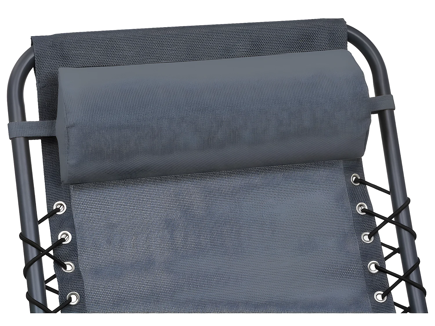 Appui-tête de chaise longue grise 40 x 7 x 15 cm DEC021803