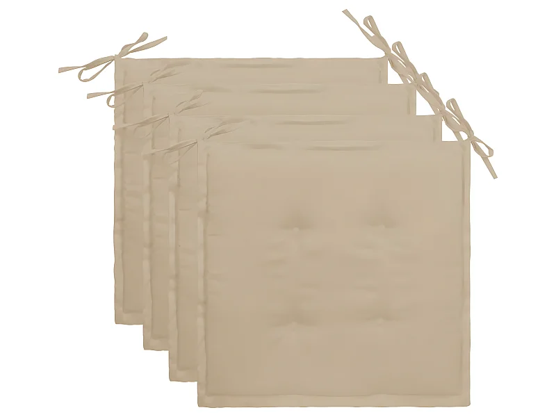 lot de 4 coussins beige 40 x 40 x 3 cm DEC021724