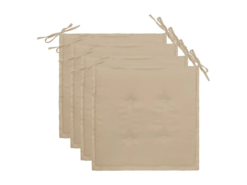 lot de 4 coussins beige 40 x 40 x 3 cm DEC021724