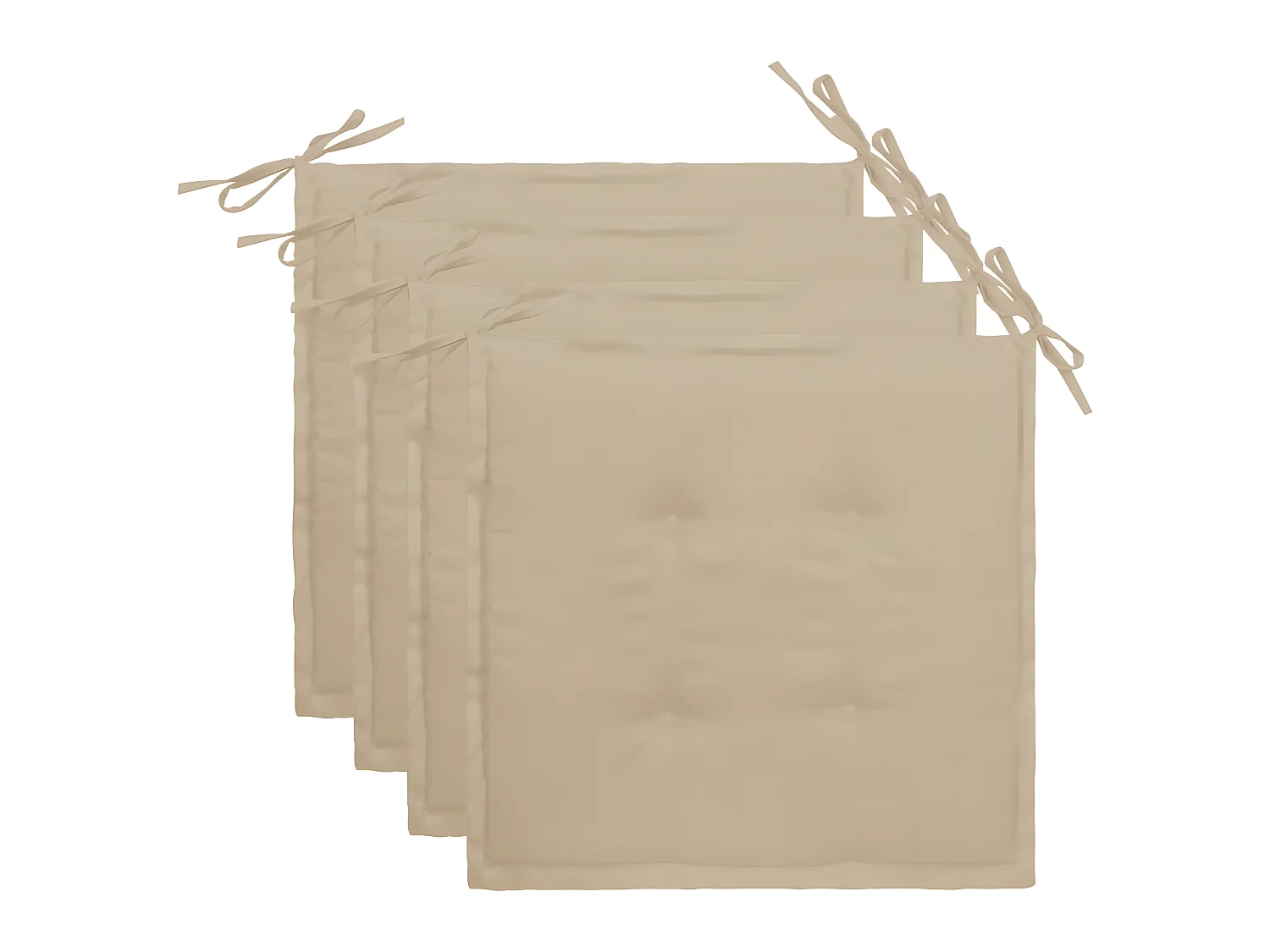 lot de 4 coussins beige 40 x 40 x 3 cm DEC021724