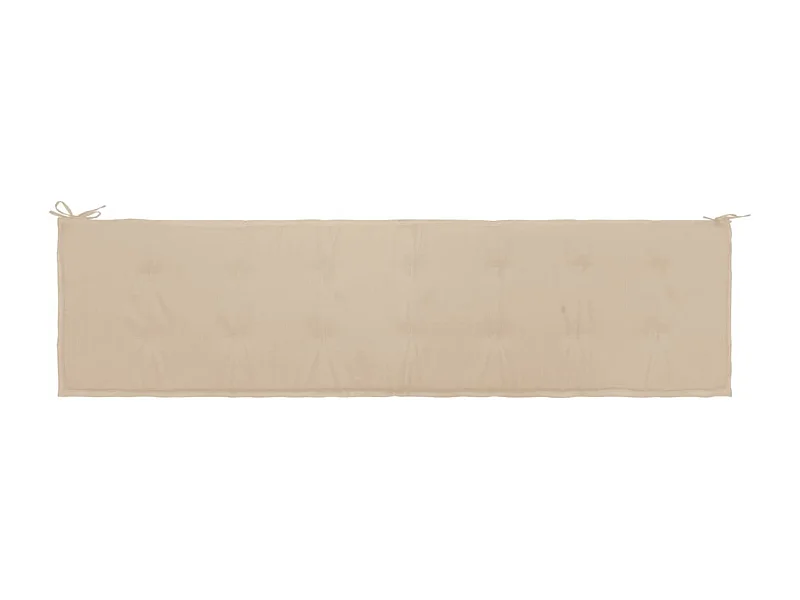 Coussin de banc de beige 200 x 50 x 3 cm DEC021743