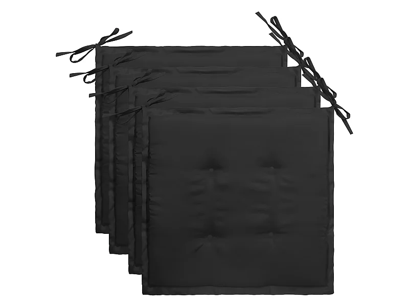 lot de 4 coussins noire 40 x 40 x 3 cm DEC021722