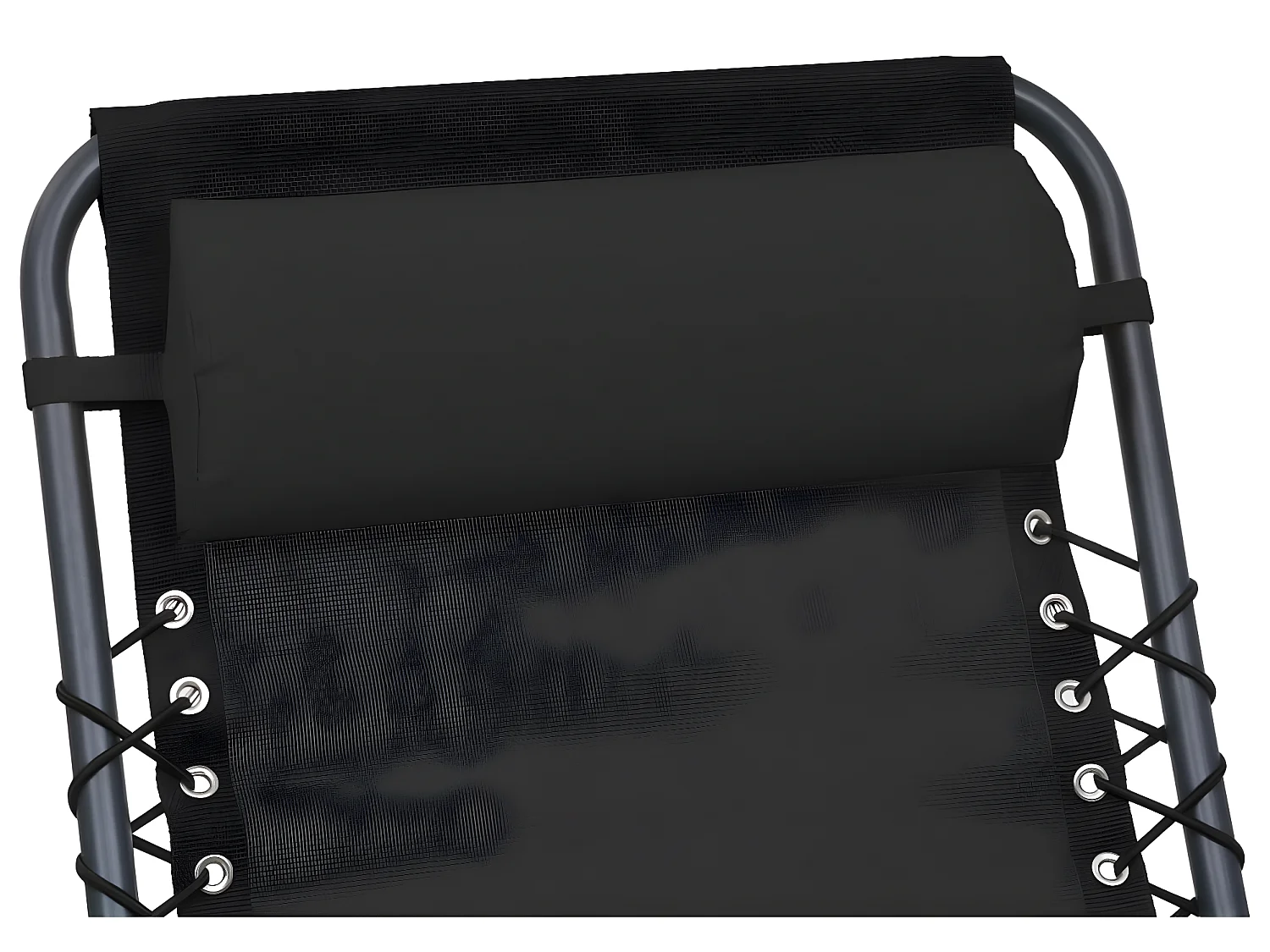 Appui-tête de chaise longue noire 40 x 7 x 15 cm DEC021804