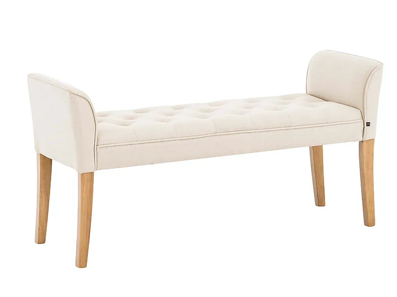 Banc banquette capitonné en bois marron 133 x 43 x 64 cm BAN10001