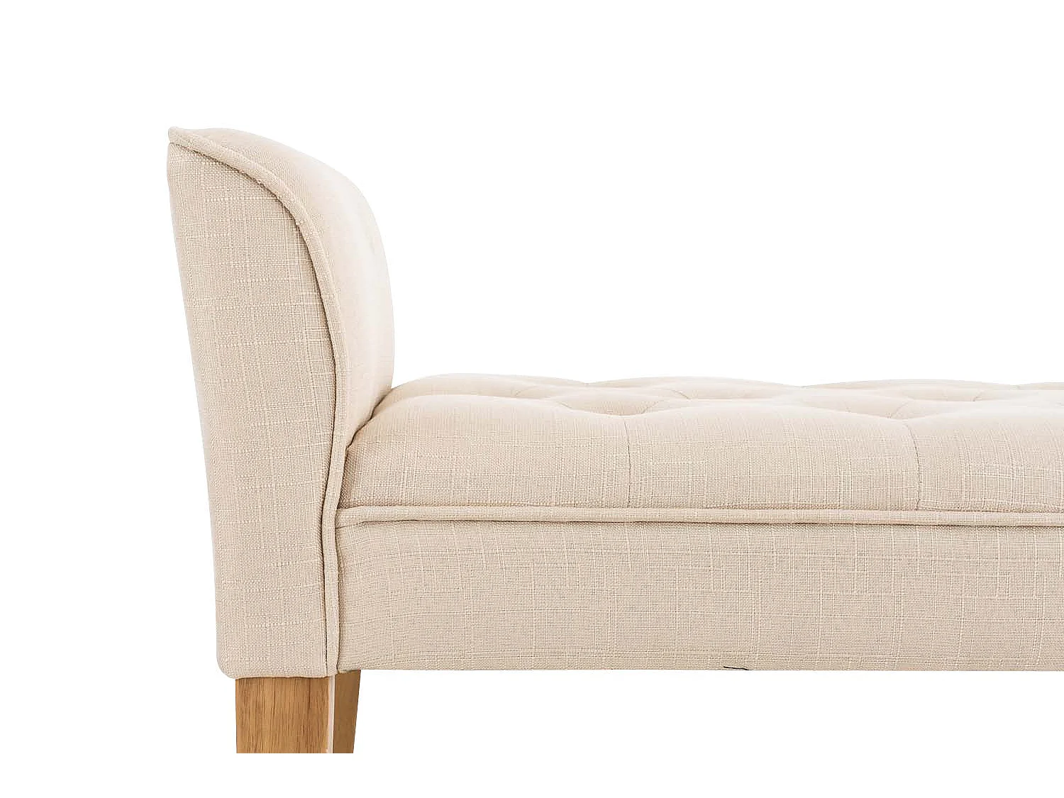 Banc banquette capitonné en bois marron 133 x 43 x 64 cm BAN10001