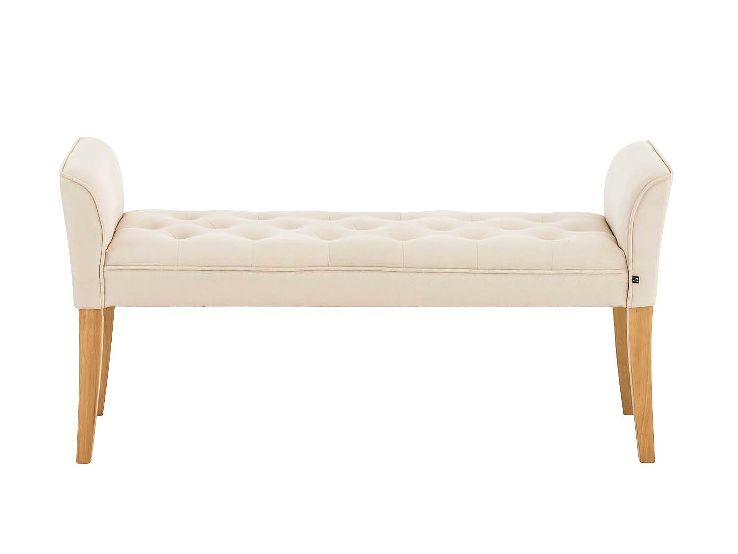 Banc banquette capitonné en bois marron 133 x 43 x 64 cm BAN10001