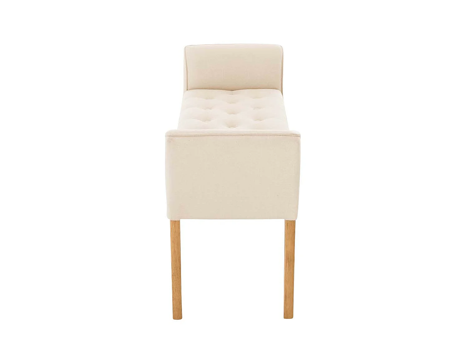 Banc banquette capitonné en bois marron 133 x 43 x 64 cm BAN10001