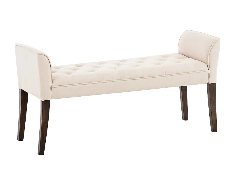 Banc banquette capitonné en bois marron 133 x 43 x 64 cm BAN10090