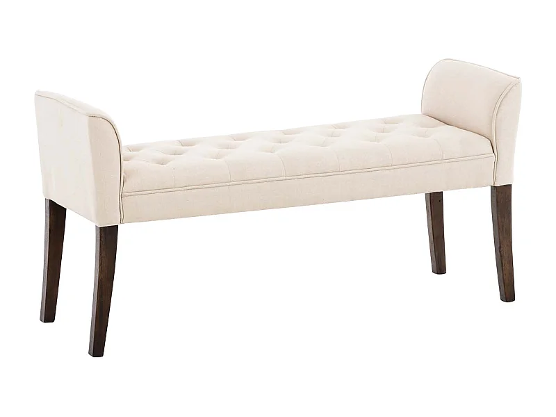 Banc banquette capitonné en bois marron 133 x 43 x 64 cm BAN10090