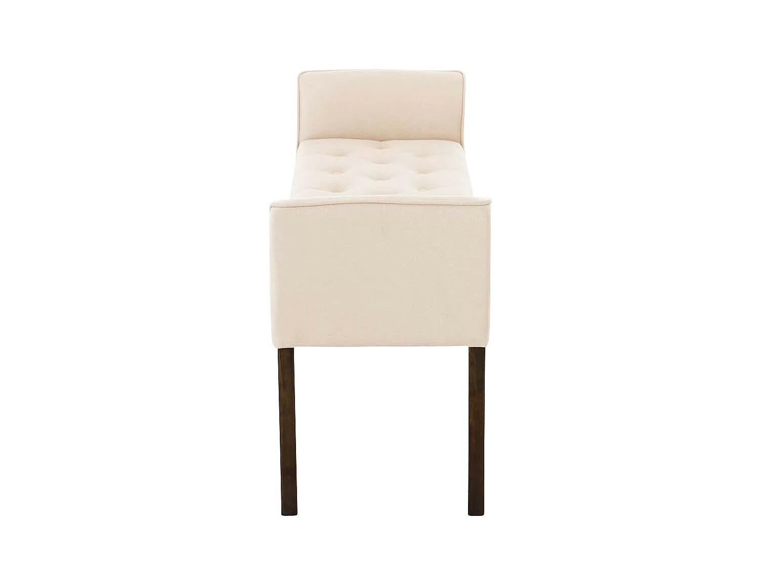 Banc banquette capitonné en bois marron 133 x 43 x 64 cm BAN10090