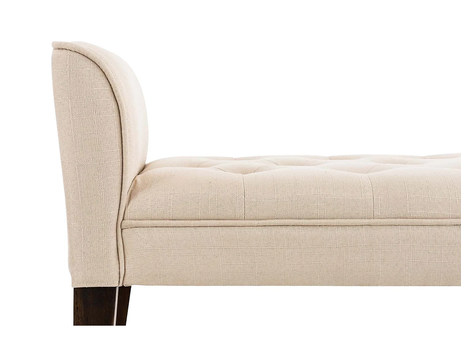 Banc banquette capitonné en bois marron 133 x 43 x 64 cm BAN10090