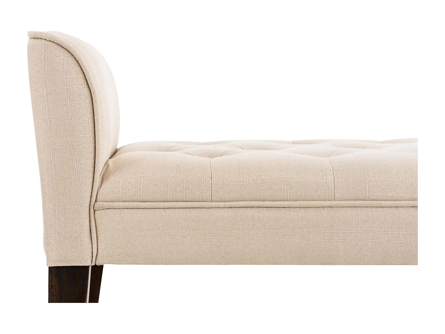 Banc banquette capitonné en bois marron 133 x 43 x 64 cm BAN10090