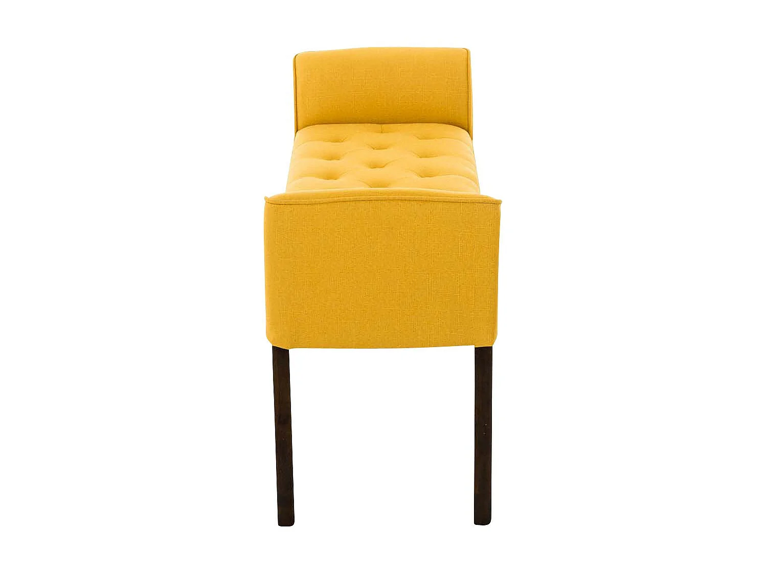 Banc banquette capitonné en bois marron 133 x 43 x 64 cm BAN10095