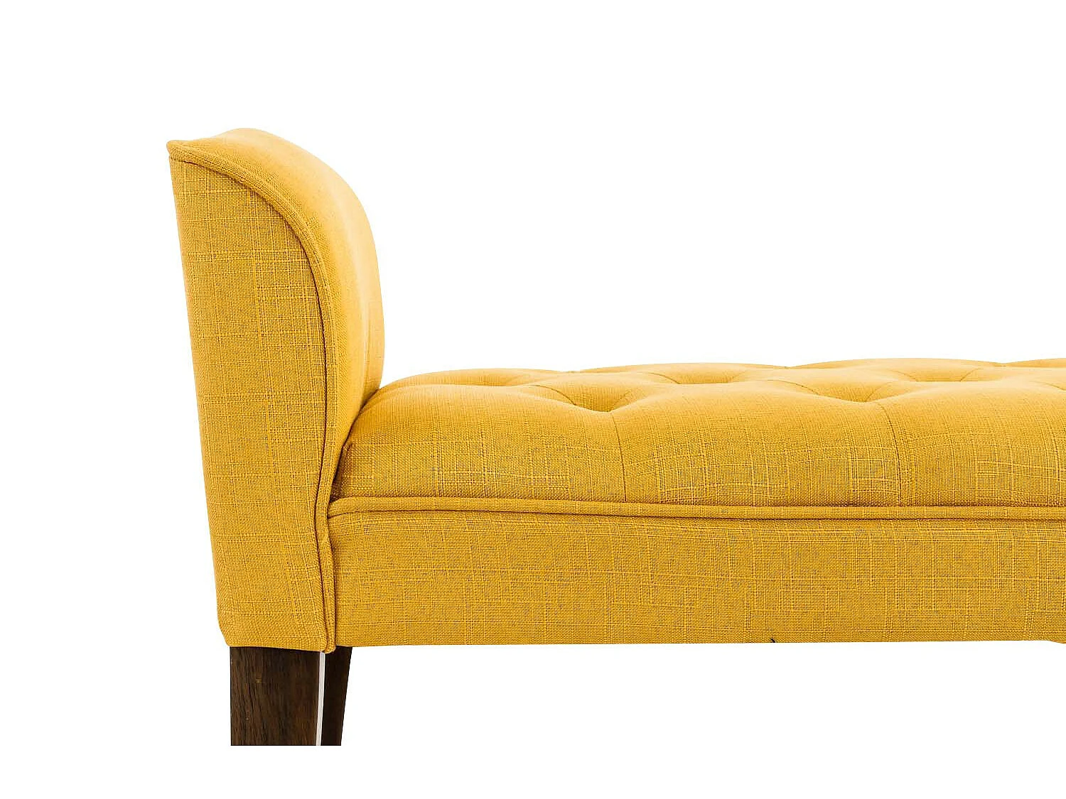 Banc banquette capitonné en bois marron 133 x 43 x 64 cm BAN10095