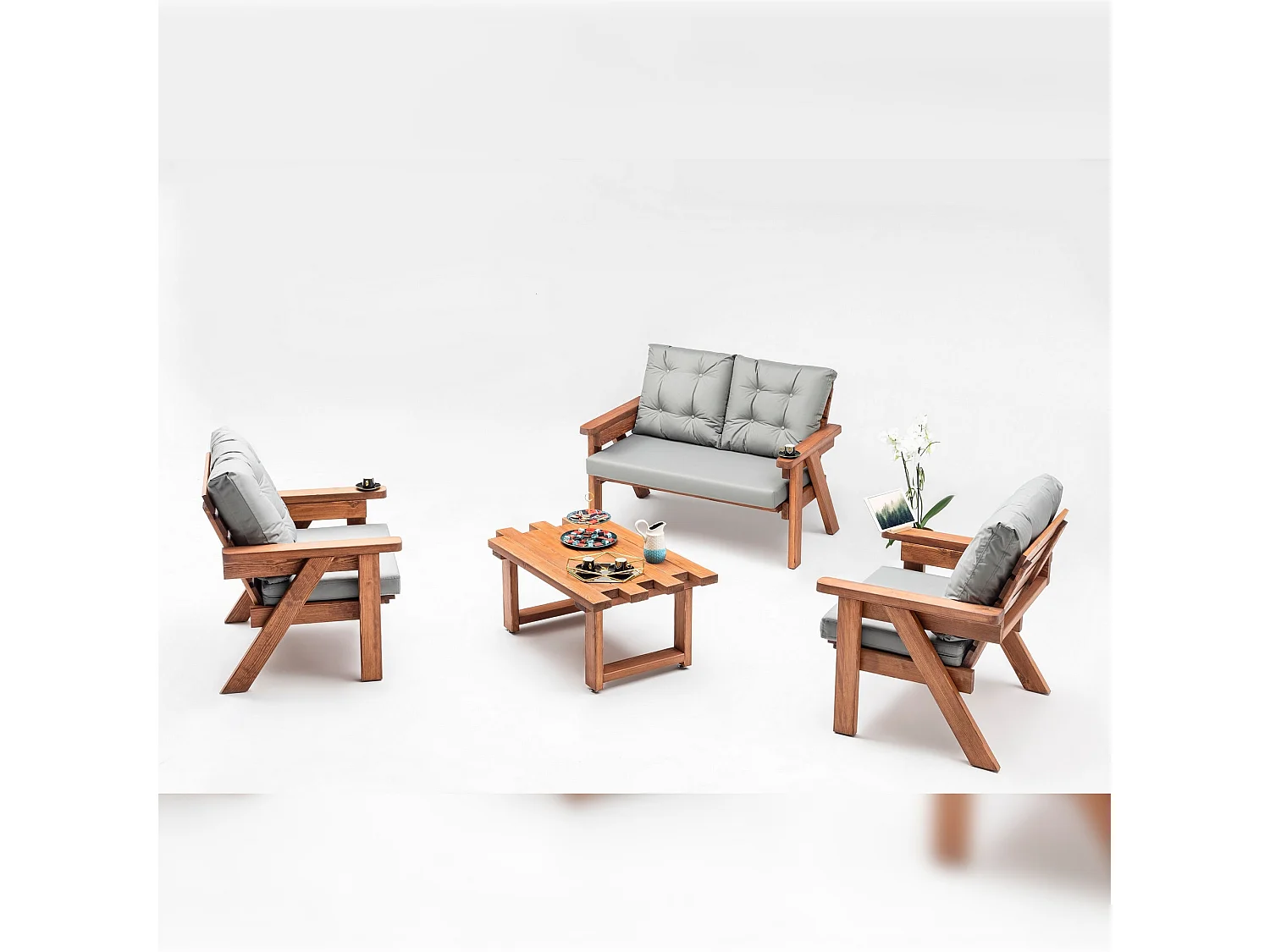 Table basse de jardin 104x65x48