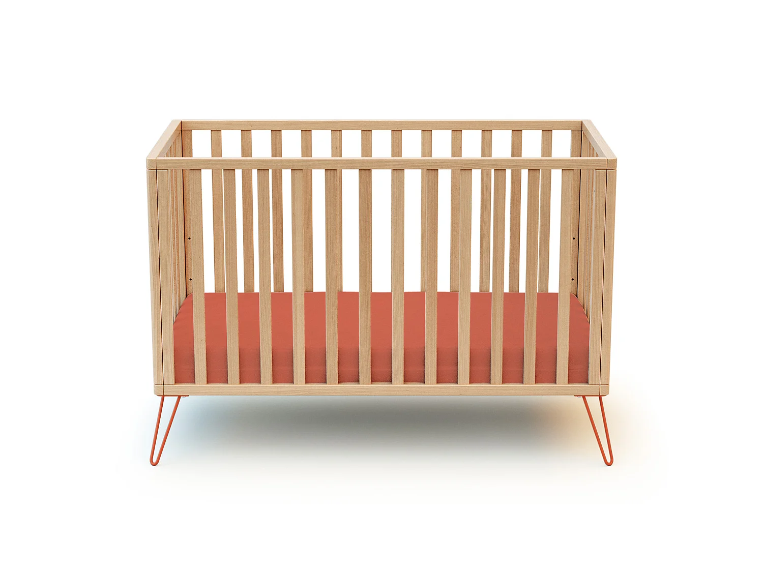 Babybett ONLY Holz Terracotta 60 x 120