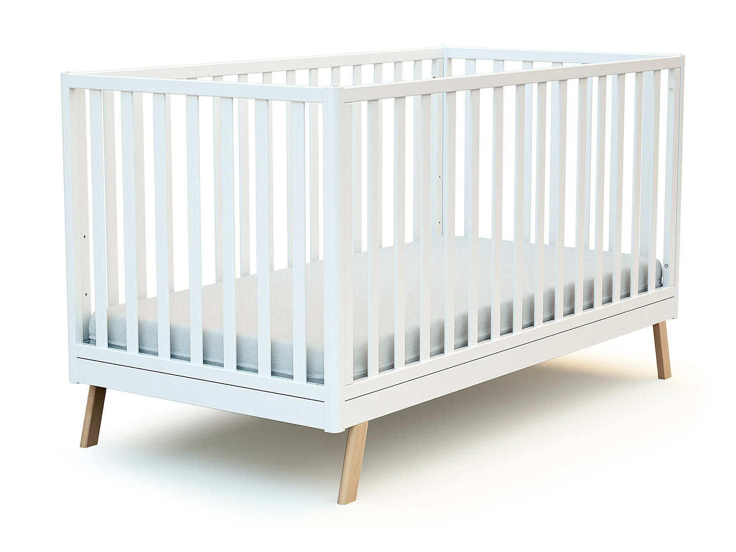 Erweiterbares Babybett KASA Holz Weiß 70 x 140