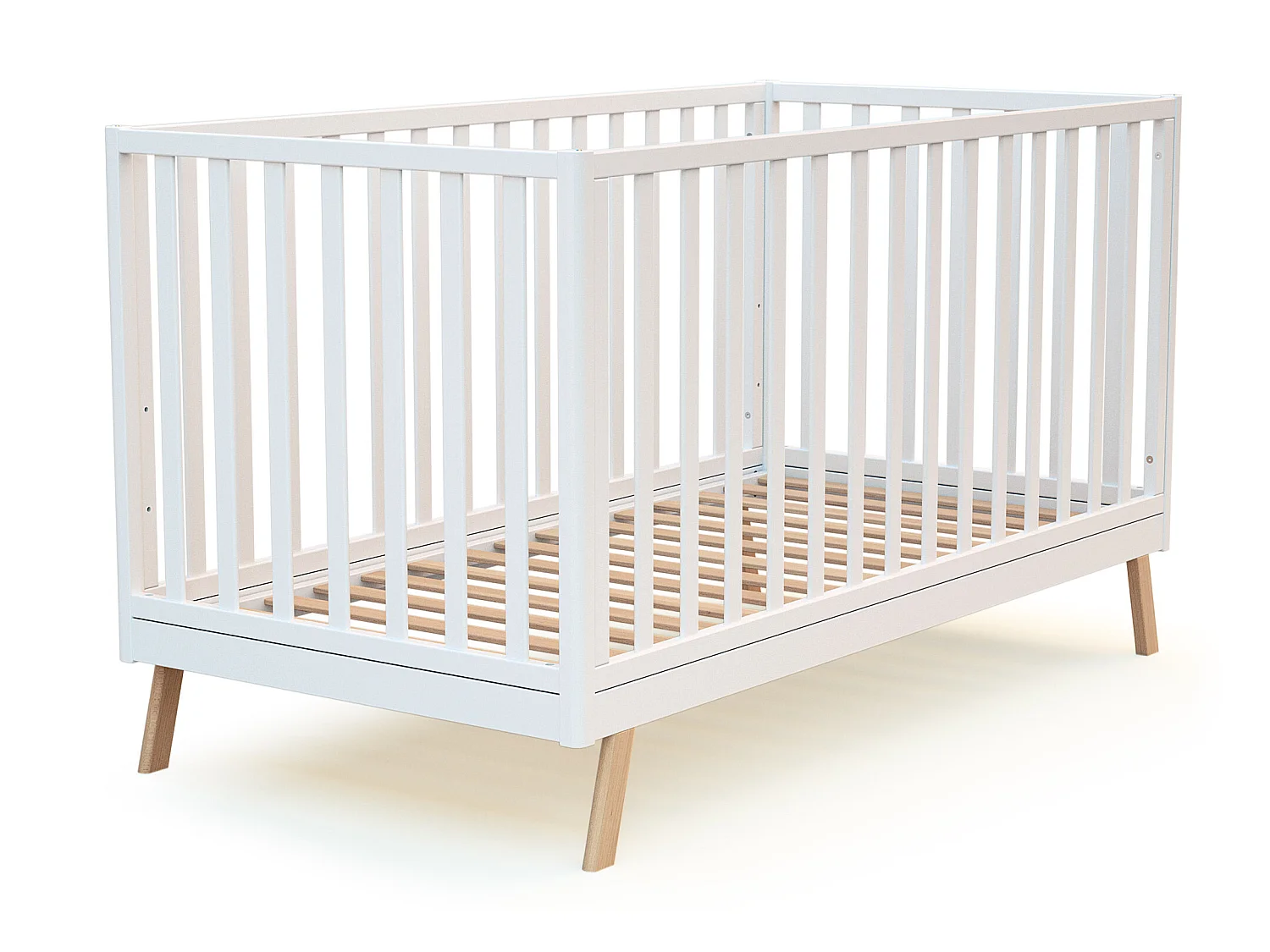 Erweiterbares Babybett KASA Holz Weiß 70 x 140