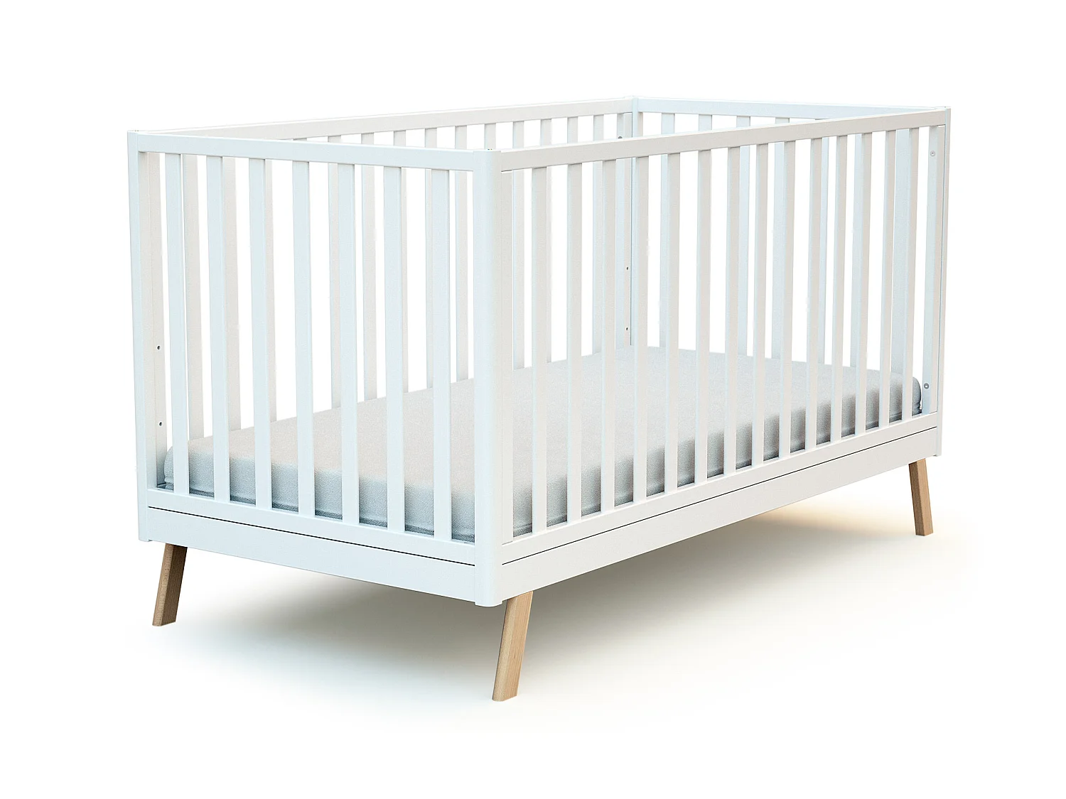 Cama de bebe convertível KASA de madeira Branco 70 x 140 cm