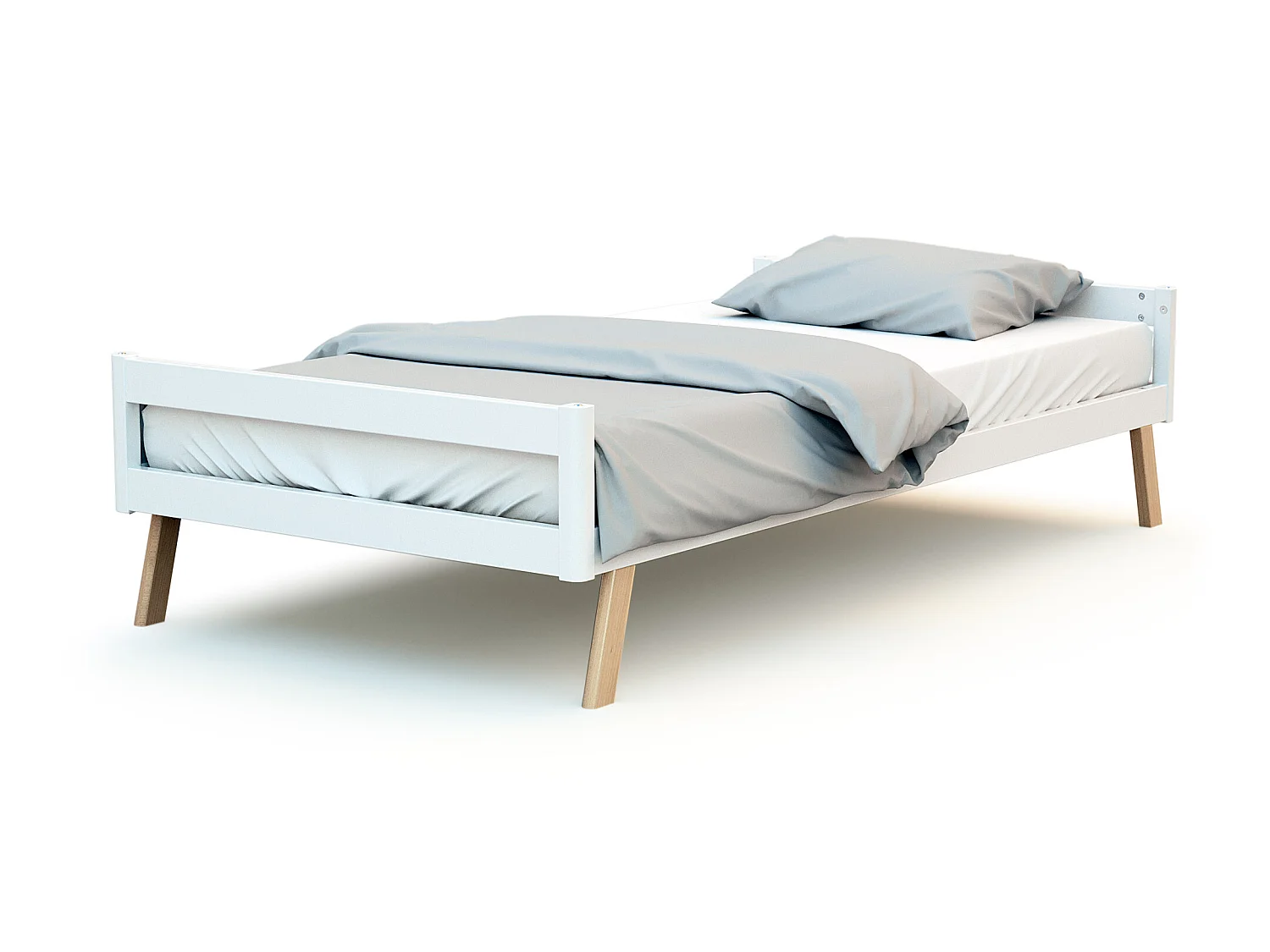 Cama de bebe convertível KASA de madeira Branco 70 x 140 cm