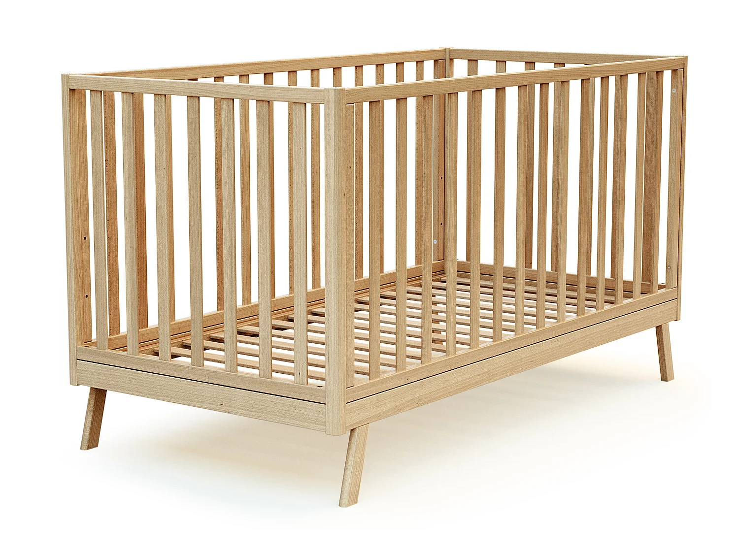 Cuna bebé evolutiva KASA madera - Haya Barnizada - 70 x 140 - 146 x 74.50 x 83 cm