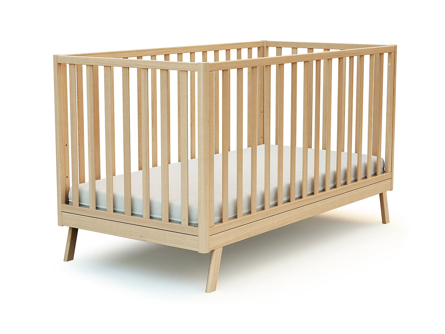 Lit bébé évolutif en bois KASA Hêtre Verni 70 x 140 cm