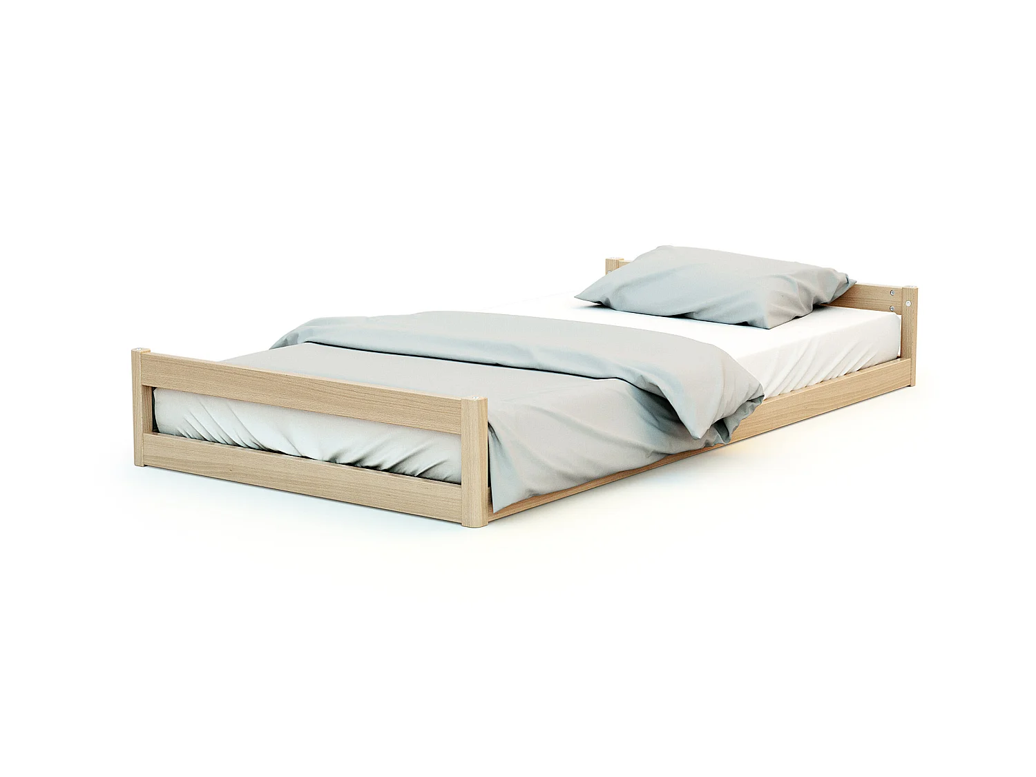 Omvormbaar kinderbed KASA in hout Beuken Gelakt 70 x 140 cm