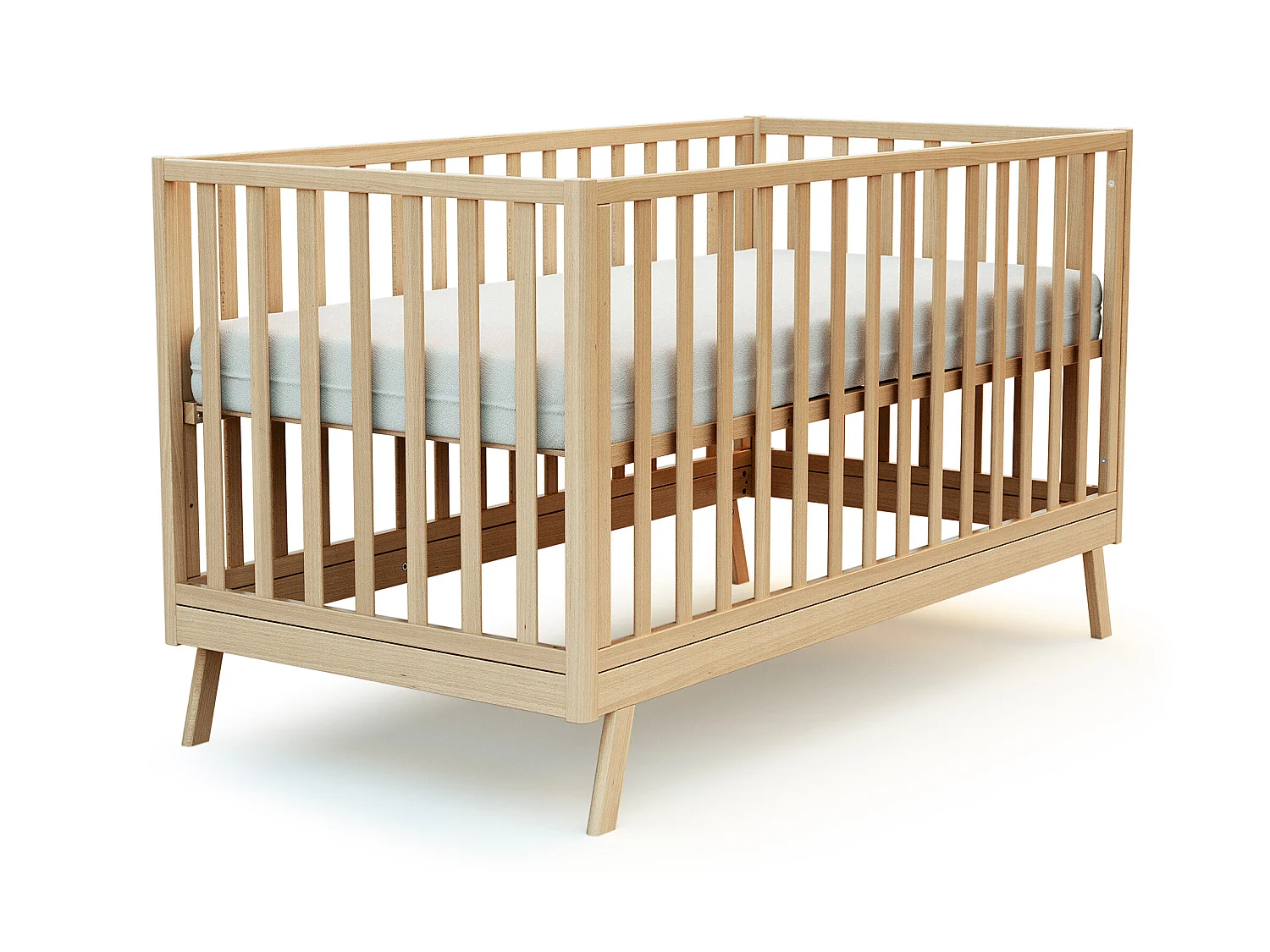 Omvormbaar kinderbed KASA in hout Beuken Gelakt 70 x 140 cm