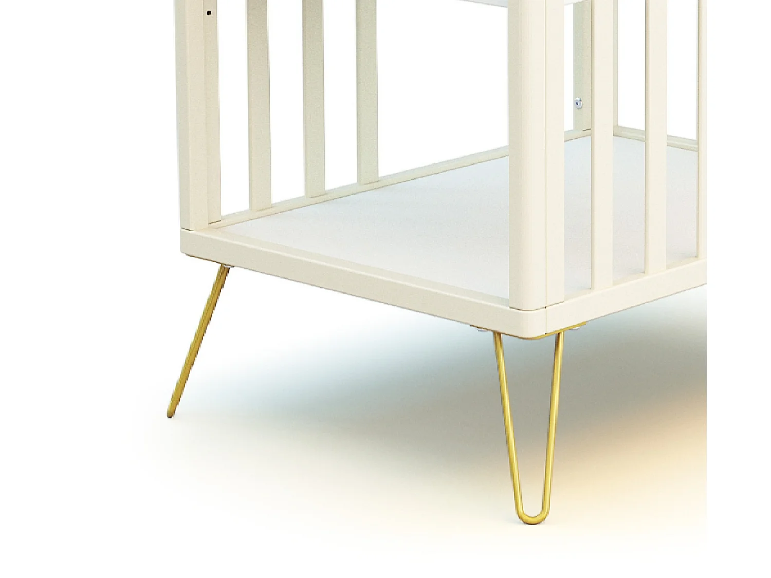 Fasciatoio com 2 prateleiras ONLY legno - Faggio/Giallo - 76 x 56 x 94 cm