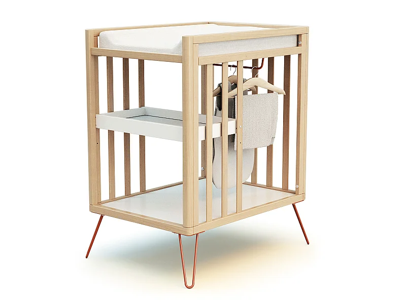 Cambiador bebé 2 estantes ONLY madera - Terracotta - 76 x 56 x 94 cm