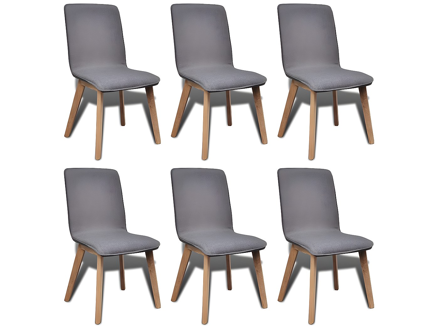 Lot De 6 Chaises De Salle à Manger Romeo – Beige – Dimensions 95x50x40 Cm