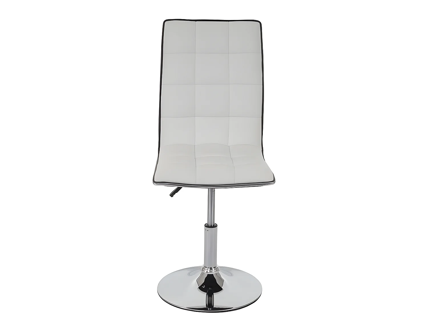 Lot de 2 chaises de salle à manger hauteur réglable en synthétique blanc CDS04078