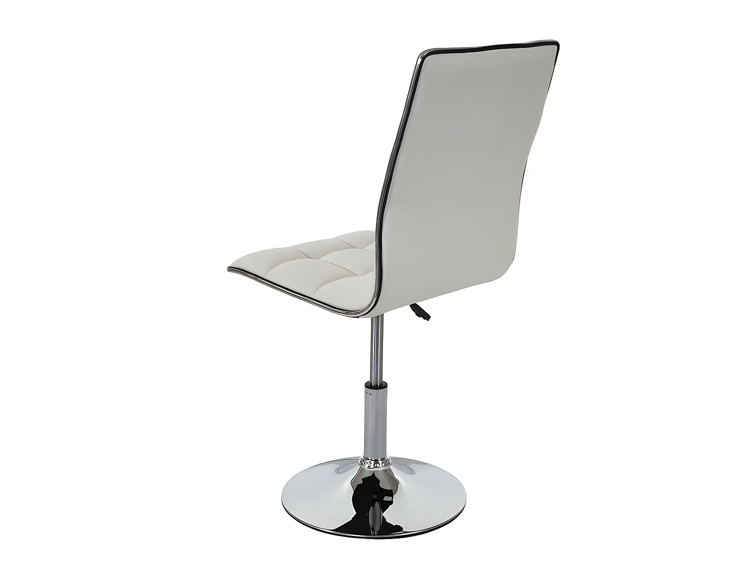 Lot de 2 chaises de salle à manger hauteur réglable en synthétique blanc CDS04078