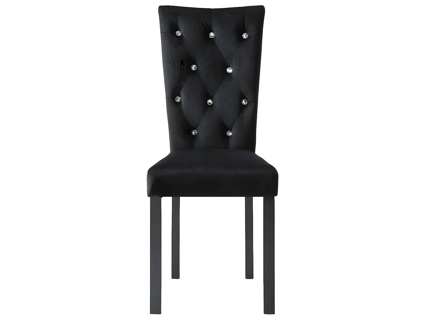 Lot de 2 chaises de salle à manger cuisine design contemporain velours noir CDS020897