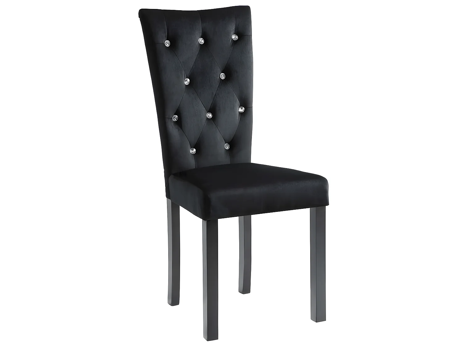 Lot de 2 chaises de salle à manger cuisine design contemporain velours noir CDS020897