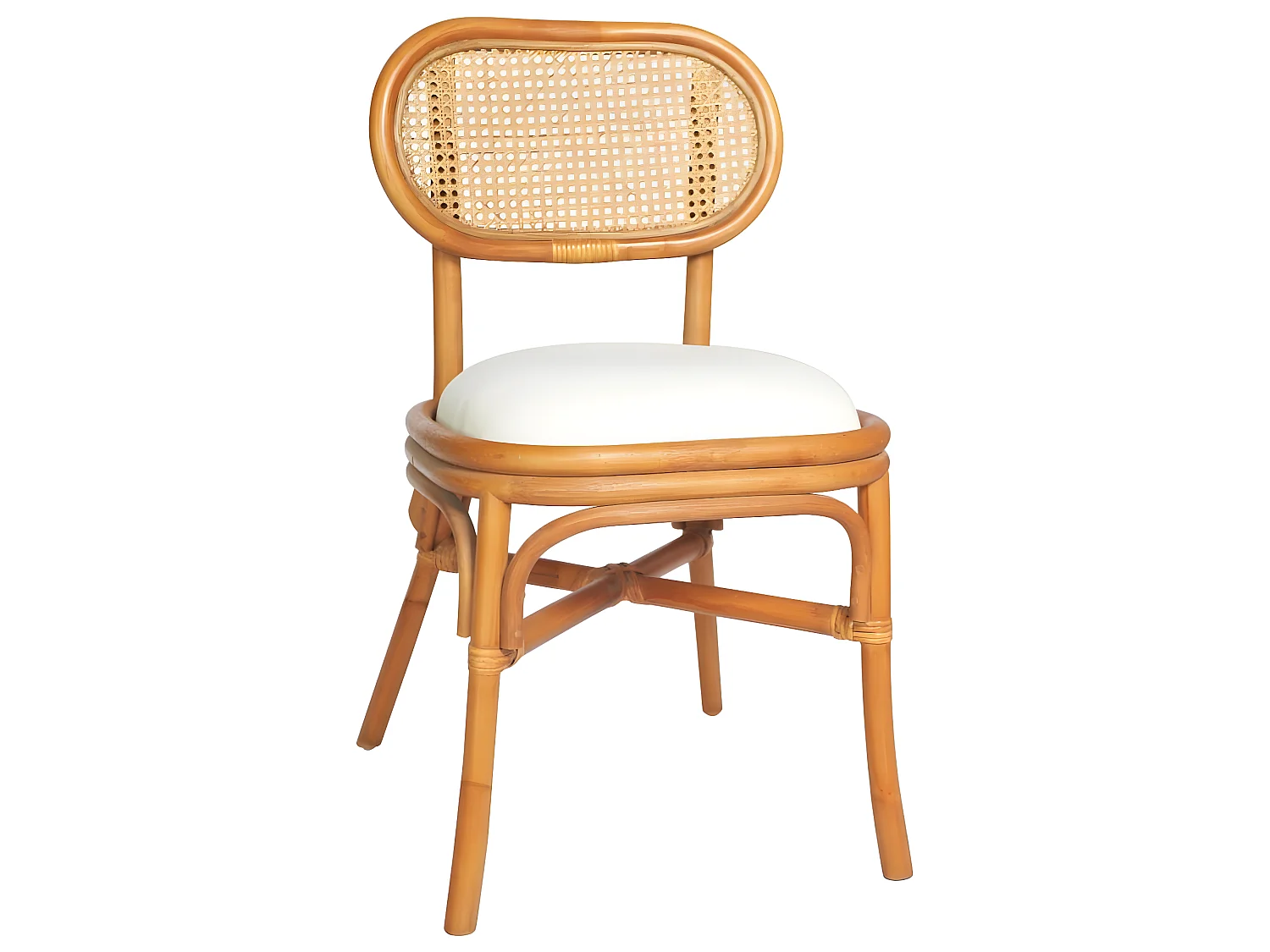 Lot de 6 chaises de salle à manger cuisine design rétro lin marron clair CDS022562