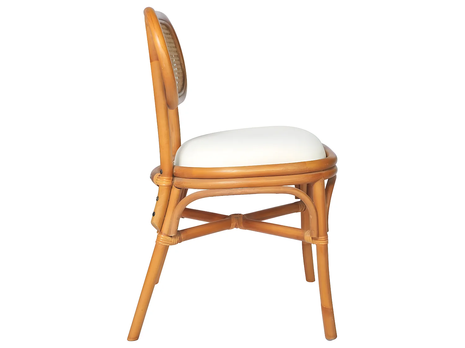 Lot de 6 chaises de salle à manger cuisine design rétro lin marron clair CDS022562