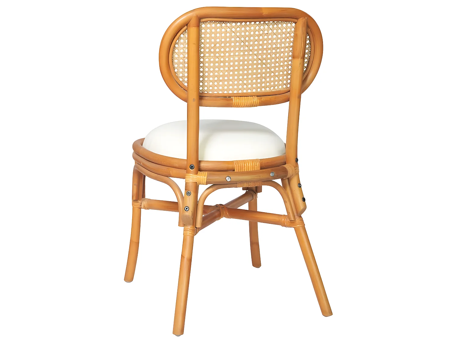 Lot de 6 chaises de salle à manger cuisine design rétro lin marron clair CDS022562