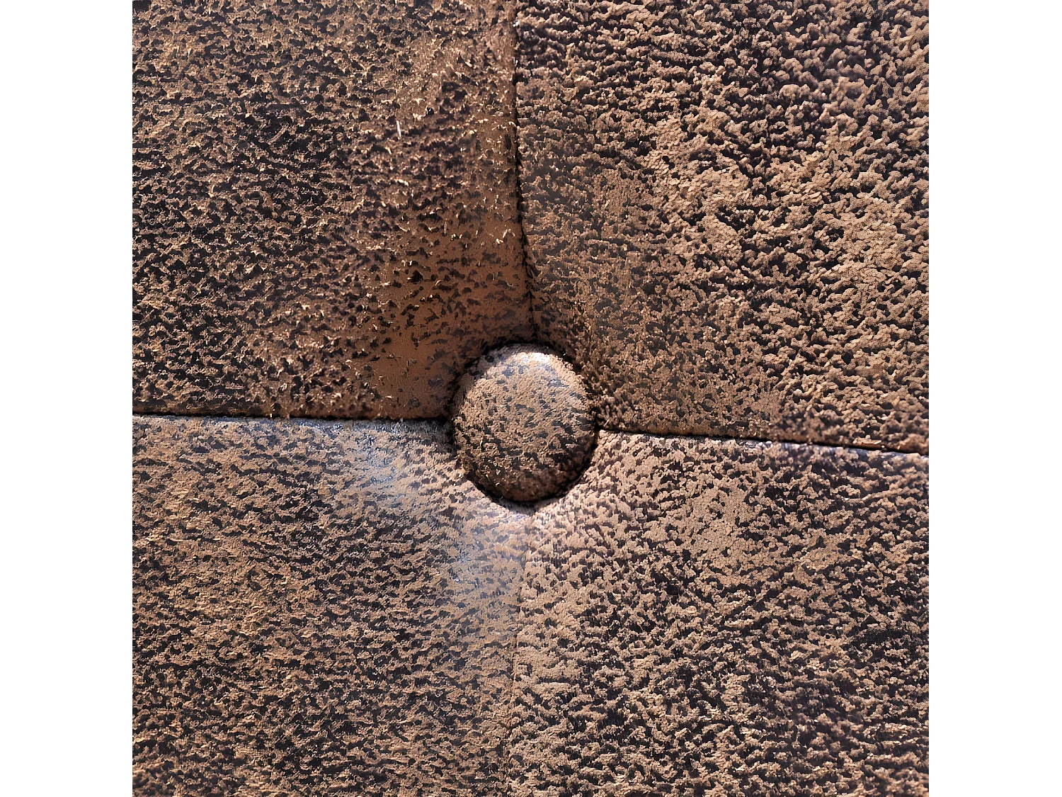 Lot de 4 chaises de salle à manger cuisine style vintage en synthétique marron daim CDS021707