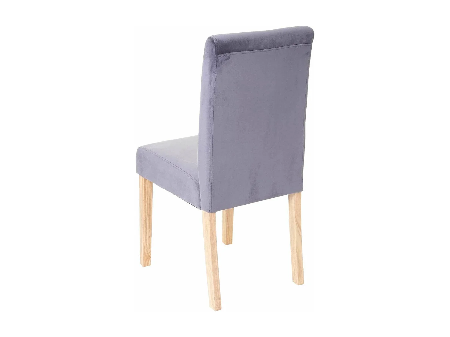 Lot de 6 chaises de salle à manger / cuisine en tissu velours gris CDS04610