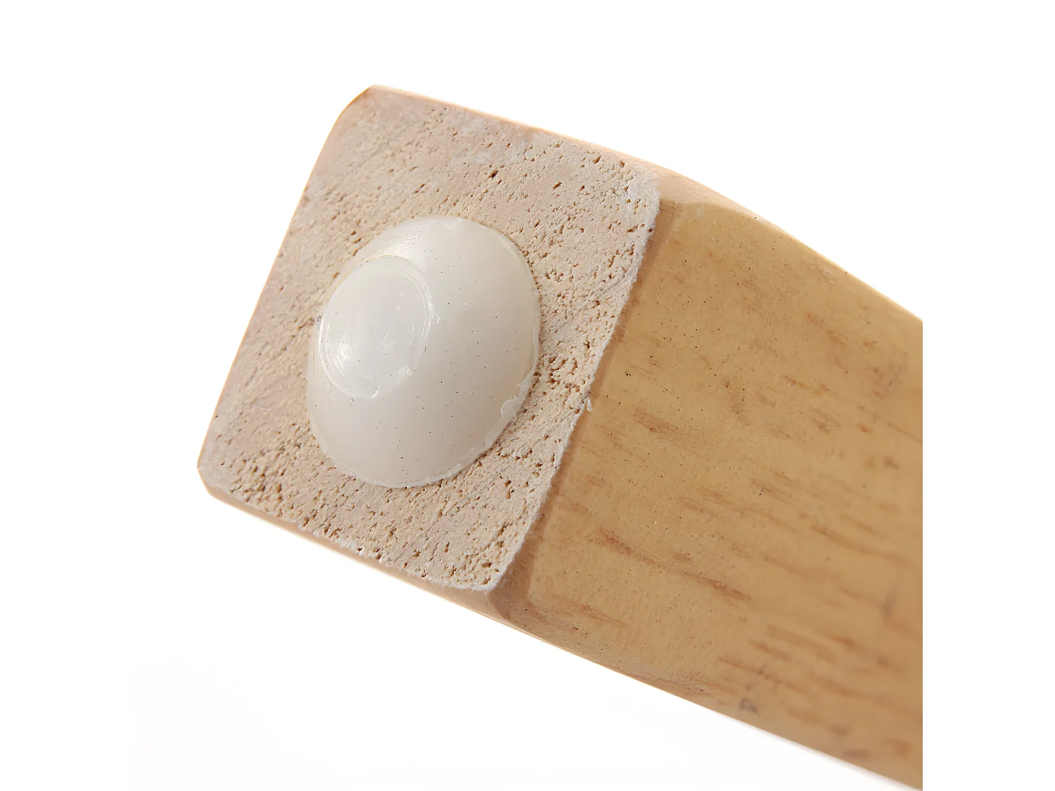 Lot de 4 chaises de salle à manger cuisine en cuir blanc pieds en bois clair design moderne 04_0000555