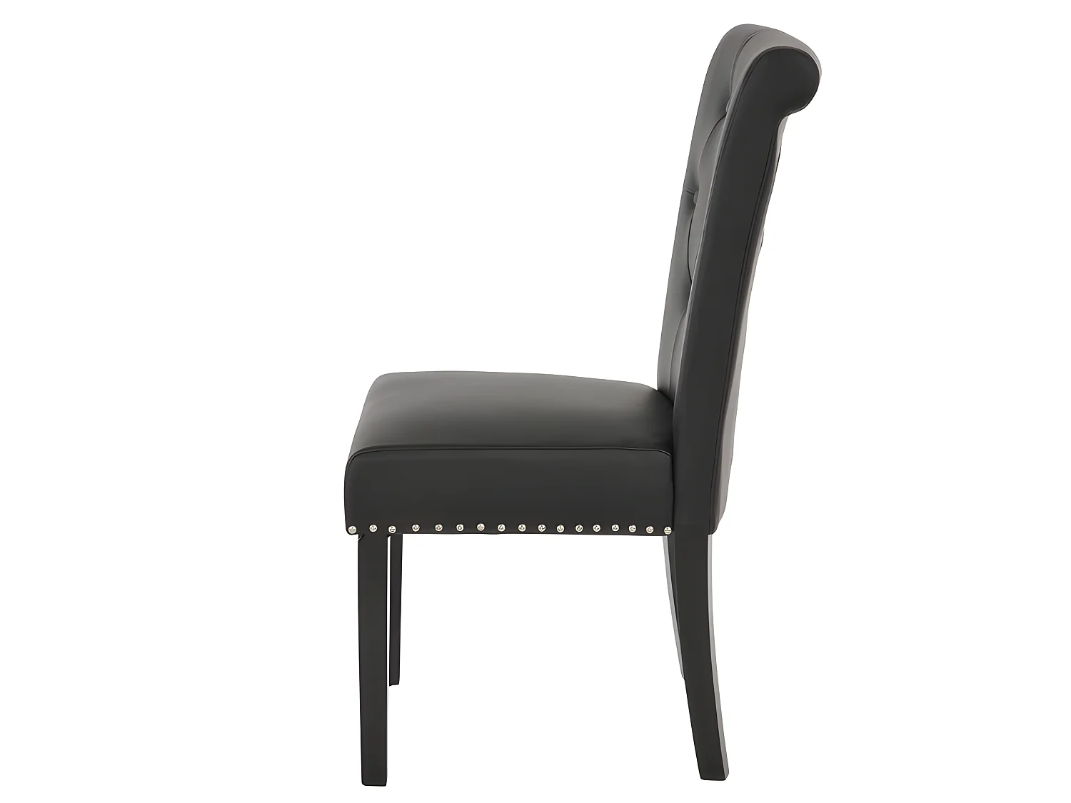 Lot de 2 chaises de salle à manger design marron pieds foncé CDS04008