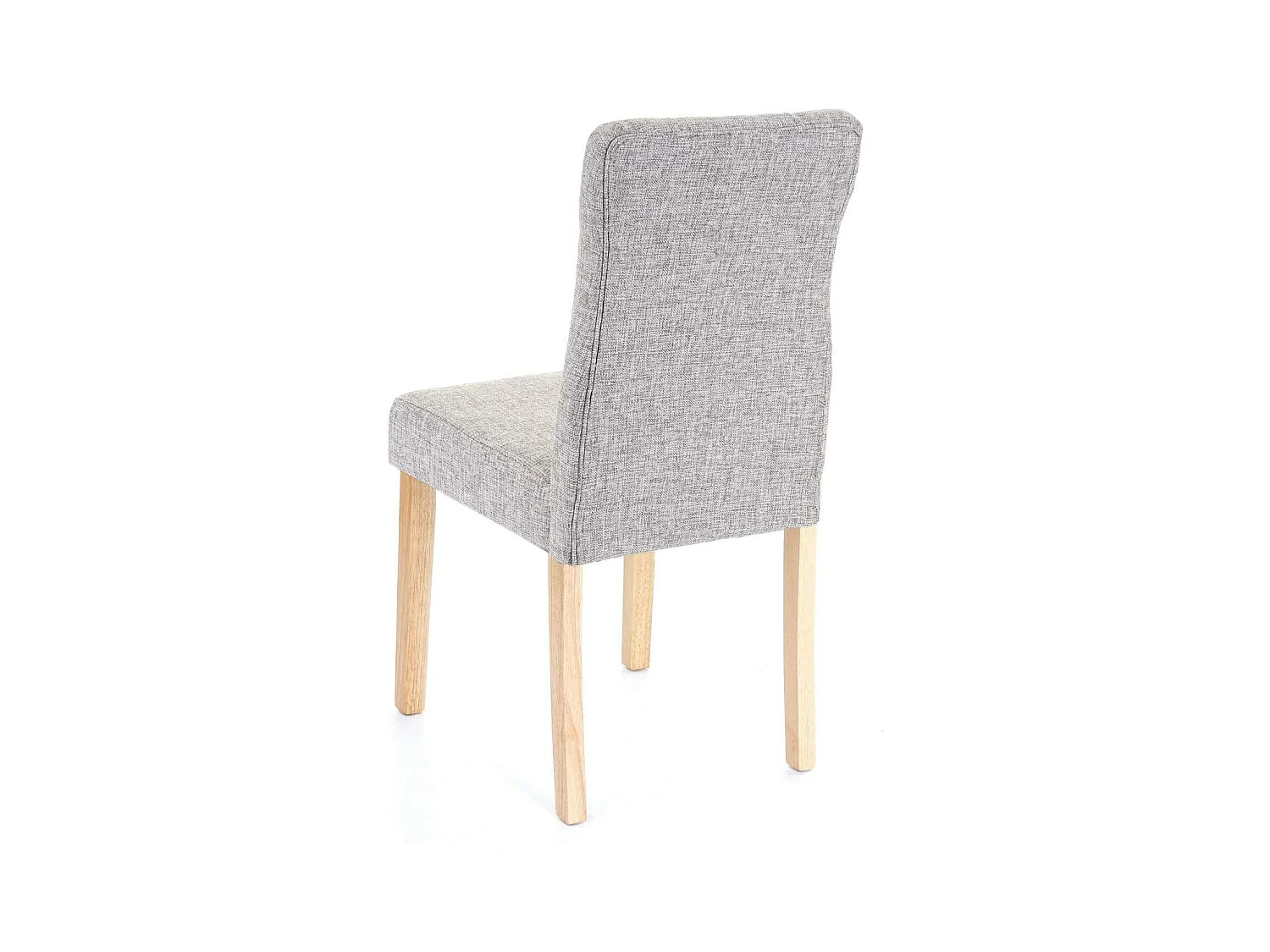 Lot de 4 chaises en tissu gris pieds en bois clair CDS04545