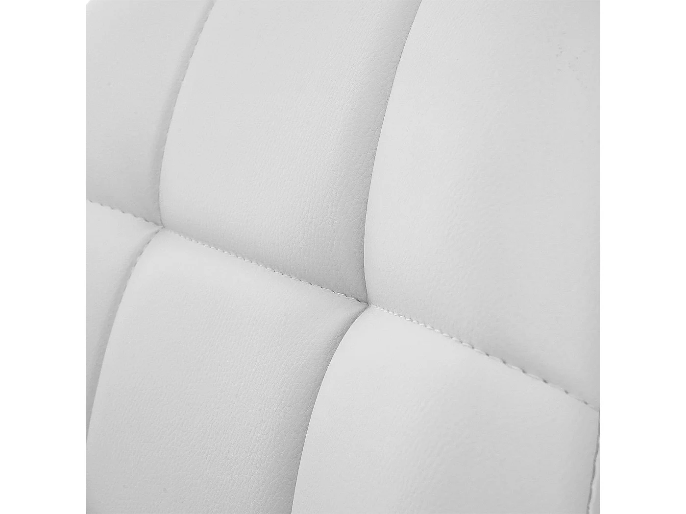 6x chaises de salle à manger en synthétique blanc pied chromé pivotant CDS04625