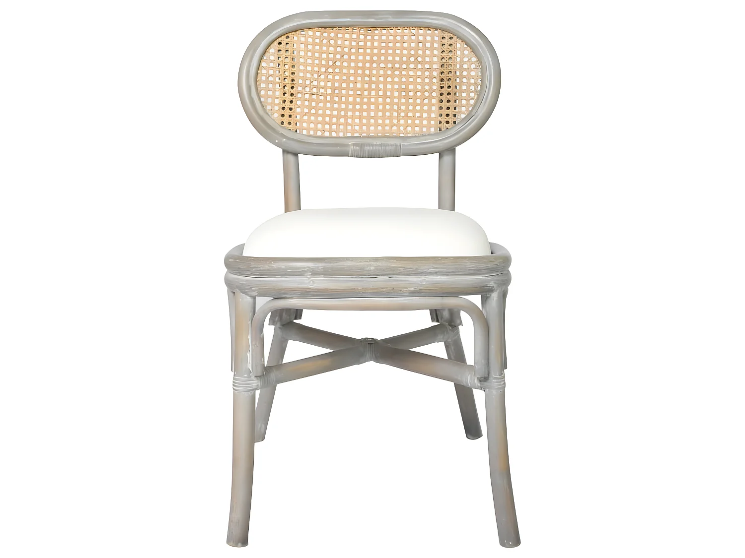 Lot de 4 chaises de salle à manger cuisine design rétro lin gris CDS021576