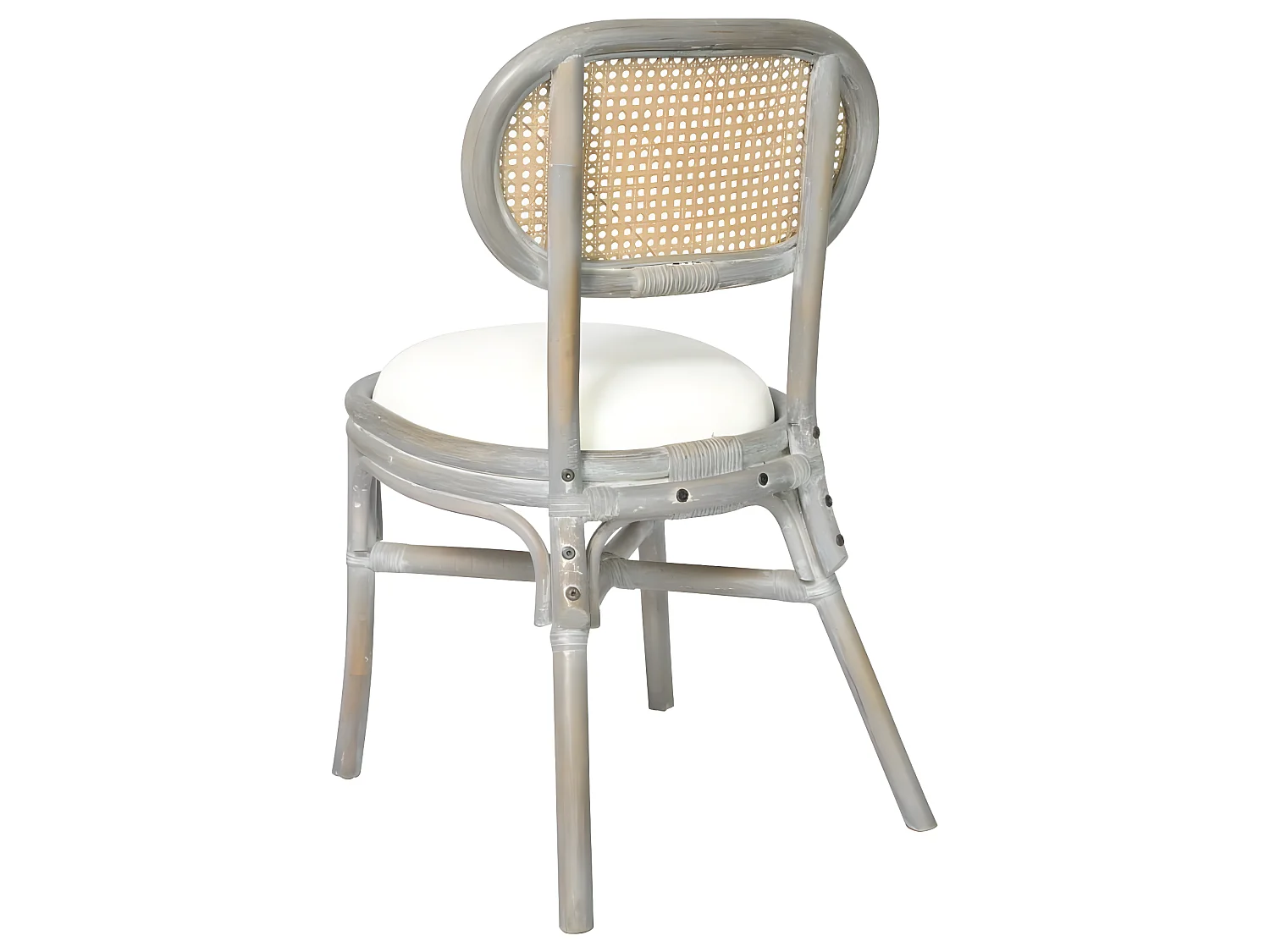 Lot de 4 chaises de salle à manger cuisine design rétro lin gris CDS021576