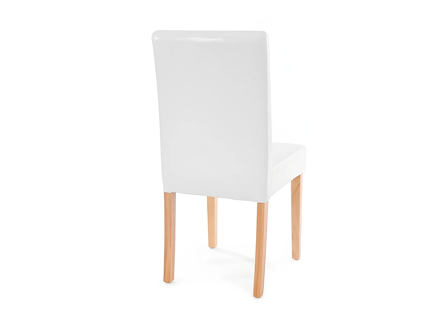Lot de 6 chaises de salle à manger synthétique blanc pieds clairs CDS04247