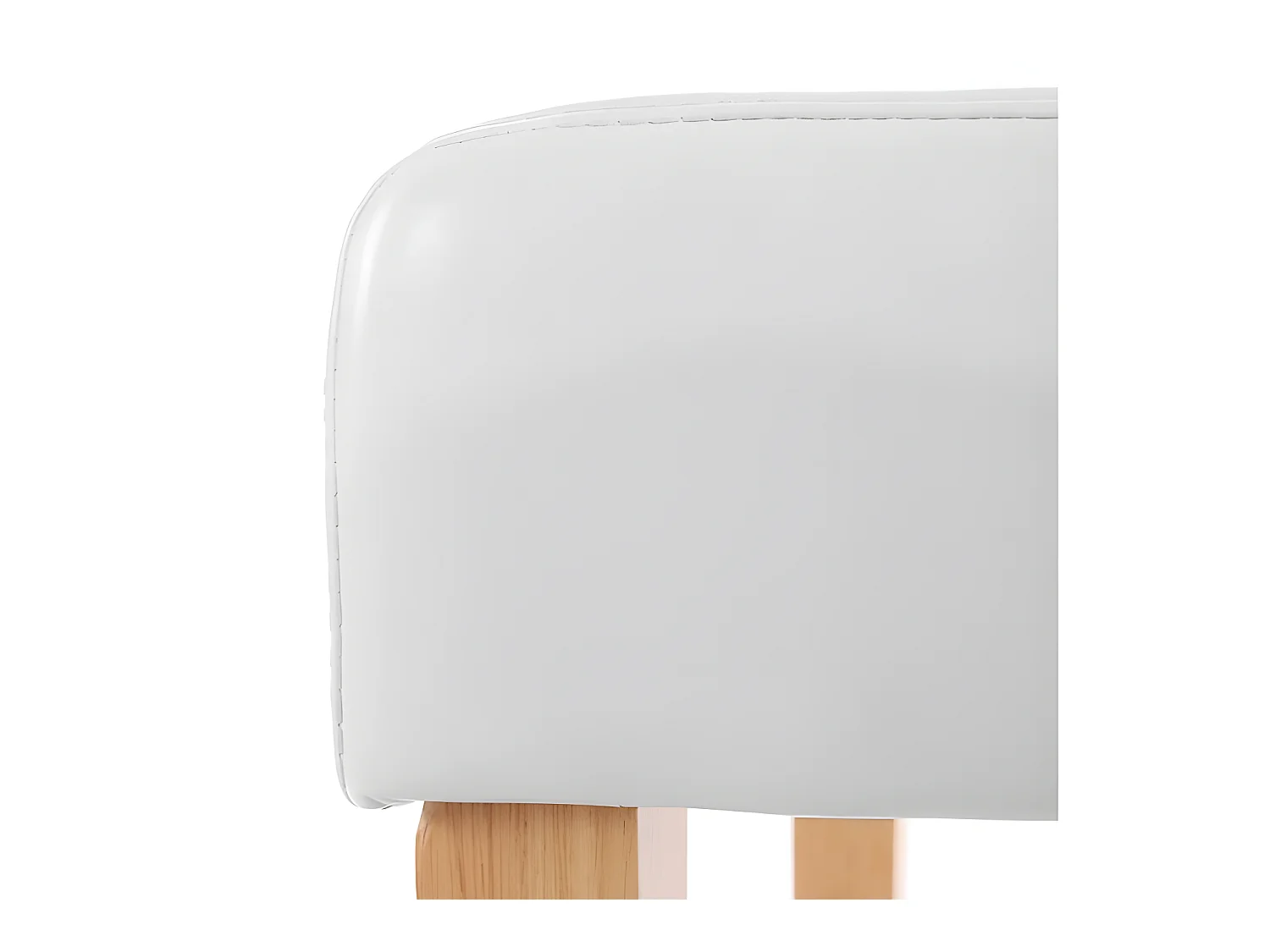 Lot de 6 chaises de salle à manger synthétique blanc pieds clairs CDS04247